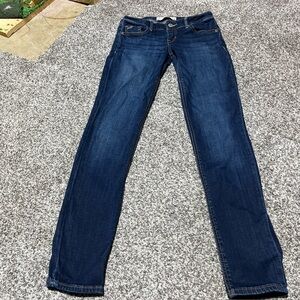 Hollister Womens Juniors Jenas 3S 26 x 29 Skinny Blue Lowrise Denim Pocket Short